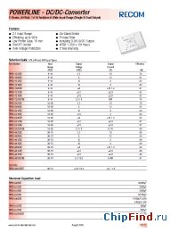 Datasheet RP60-123305DE manufacturer Recom